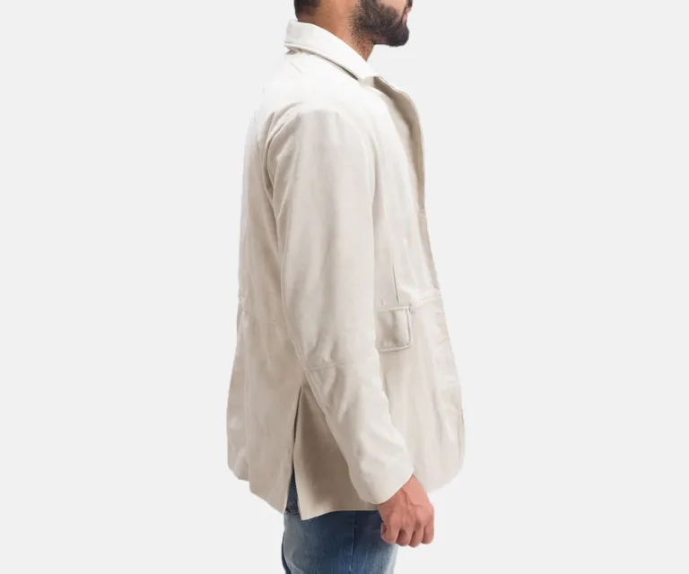 Professor By Day Suede Blazer — Rear Back View & Clean Tailored Hemline