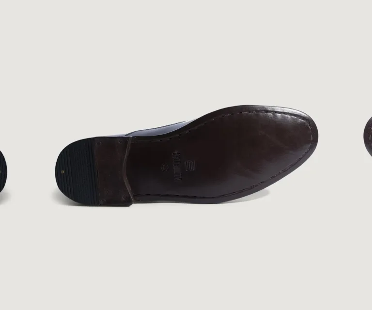 Professor Oxford Black Patent Leather Shoes Handcrafted Men's Footwear — Outsole Tread & Seam Craftsmanship