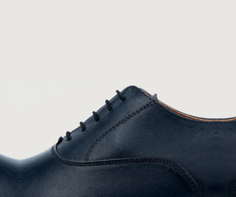 Professor Oxford Midnight Blue Leather Shoes Handcrafted Men's Footwear — Outsole Tread & Seam Craftsmanship