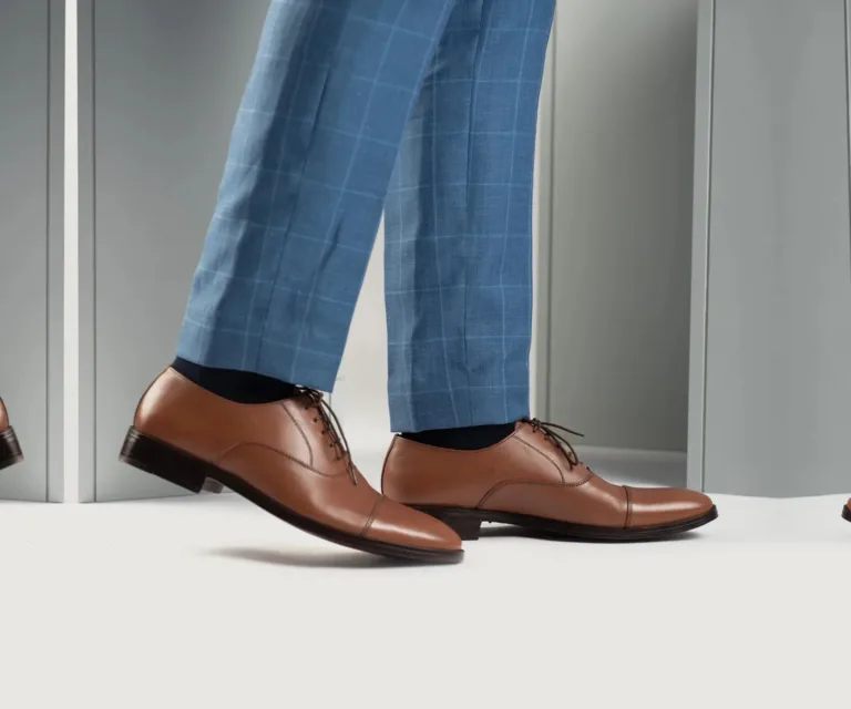 Professor Oxford Tan Leather Shoes Handcrafted Men's Footwear — Three-Quarter Perspective