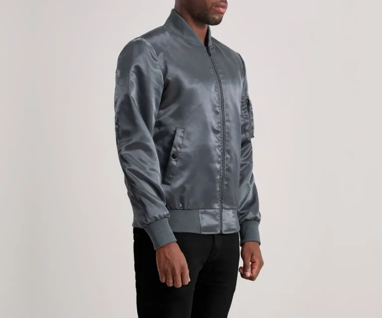 Quinton MA-1 Grey Bomber Jacket — view 2