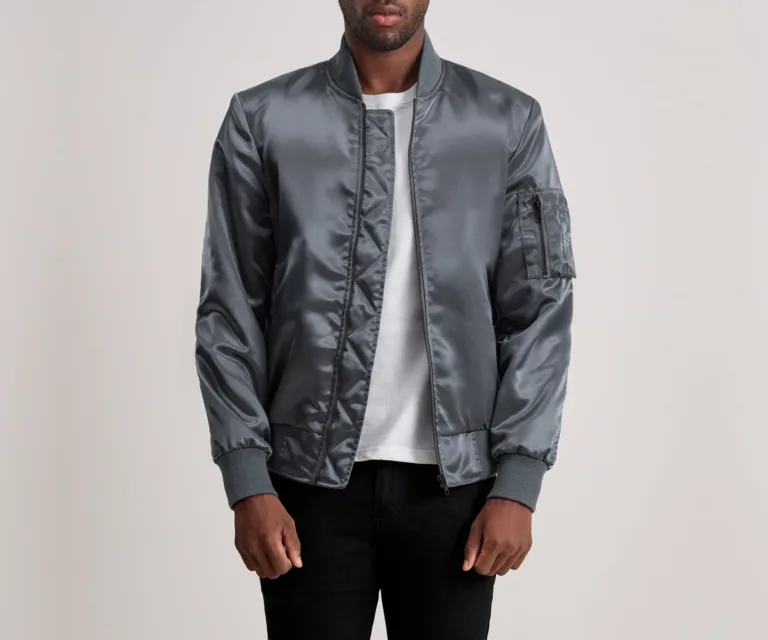 Quinton MA-1 Grey Bomber Jacket — view 3