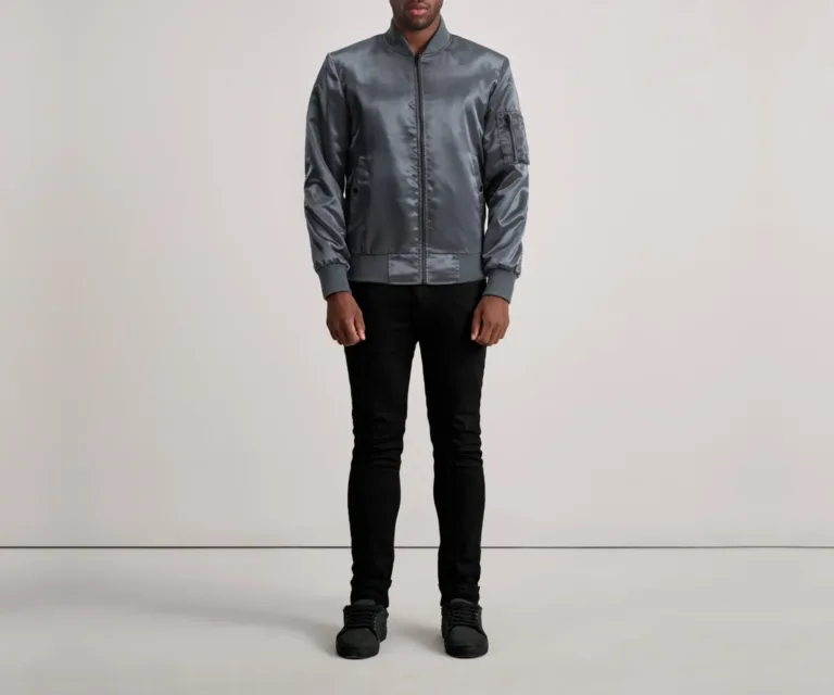 Quinton MA-1 Grey Bomber Jacket — view 4