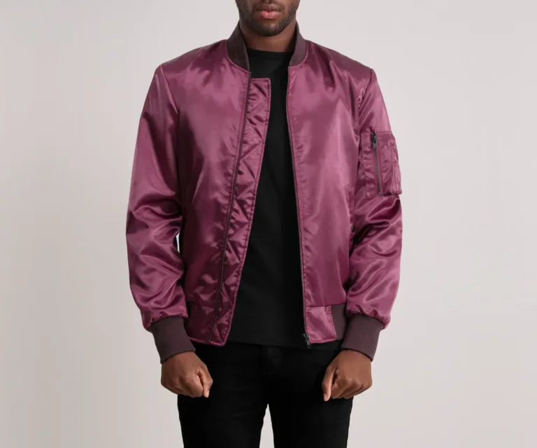 Quinton MA-1 Maroon Bomber Jacket — view 3