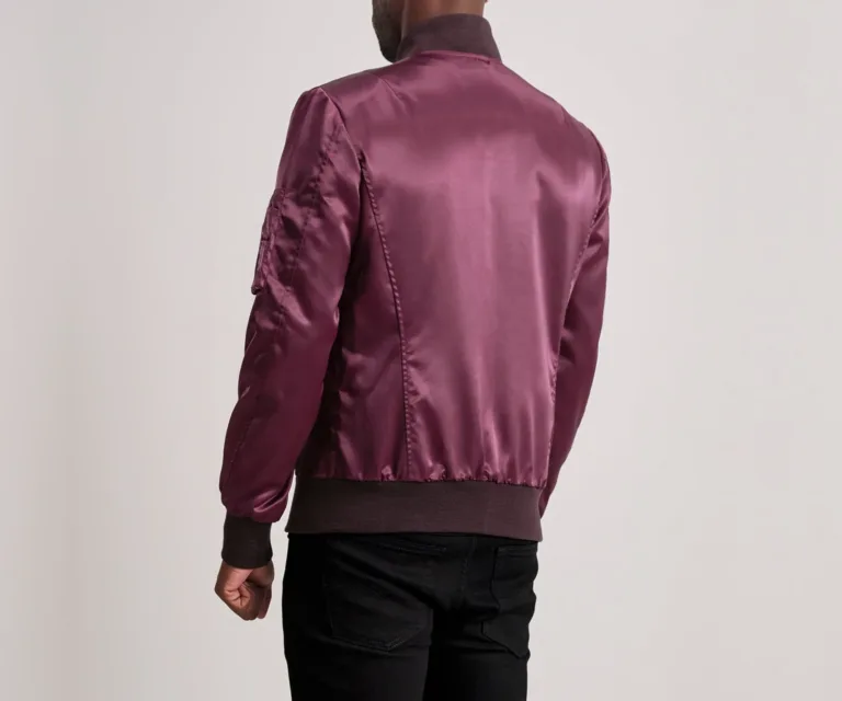 Quinton MA-1 Maroon Bomber Jacket — view 5