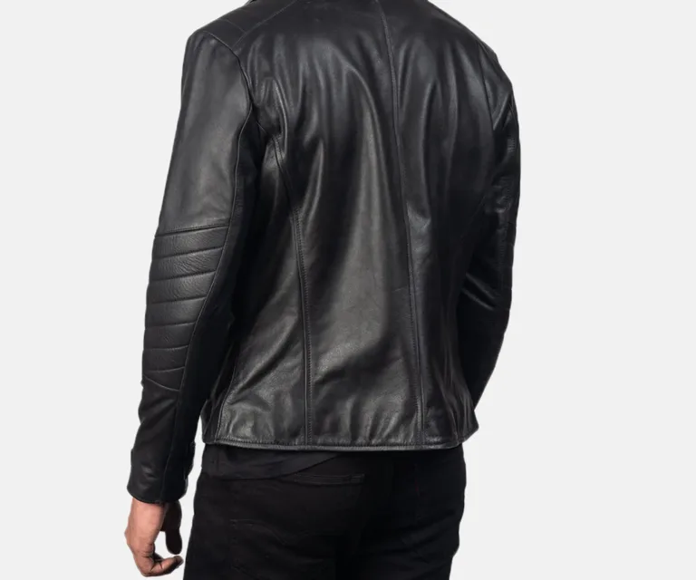 Raiden Black Leather Biker Jacket — view 5