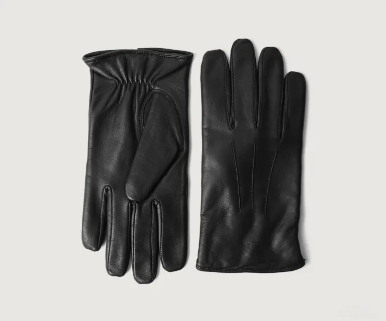 Ralph Black Leather Dress Gloves — Hardware & Texture Macro