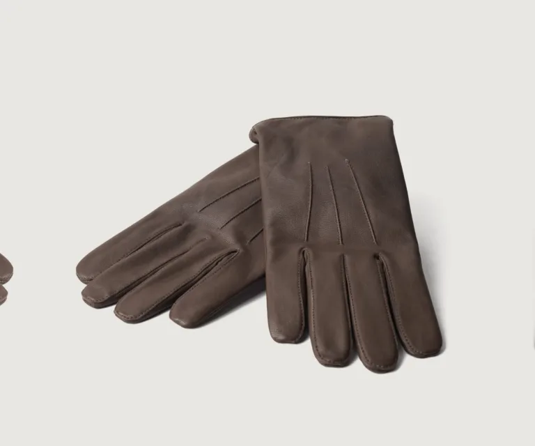 Ralph Brown Leather Dress Gloves Luxury Handcrafted Leather Accessory / Gift — Burnished Edge Craftsmanship & Slim Profile