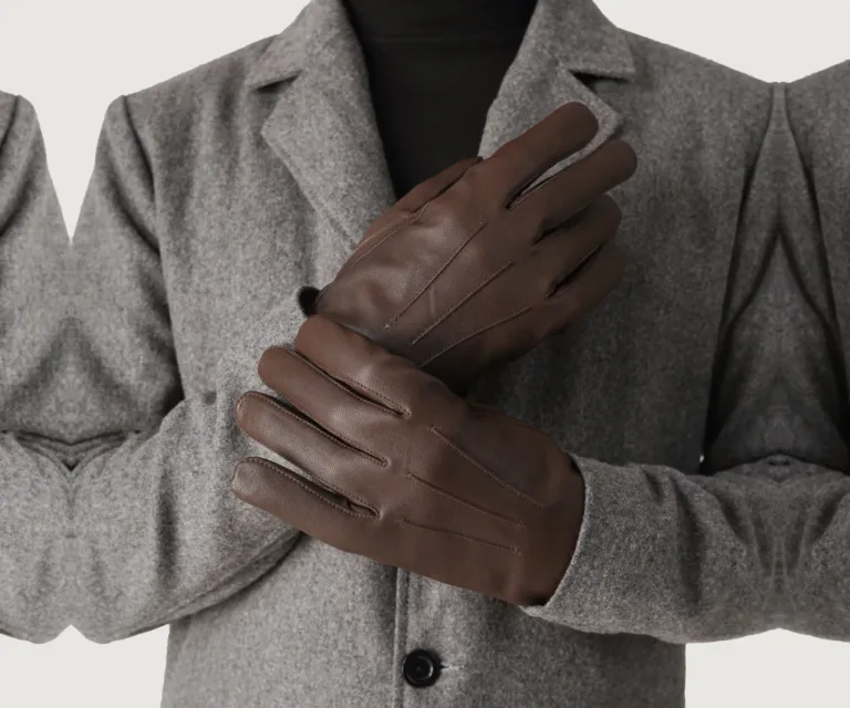 Ralph Brown Leather Dress Gloves Luxury Handcrafted Leather Accessory / Gift — Luxury Gift Box & Signature Packaging Presentation