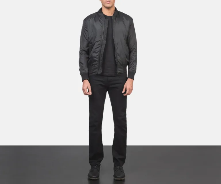 Ramon Black Bomber Jacket — view 3
