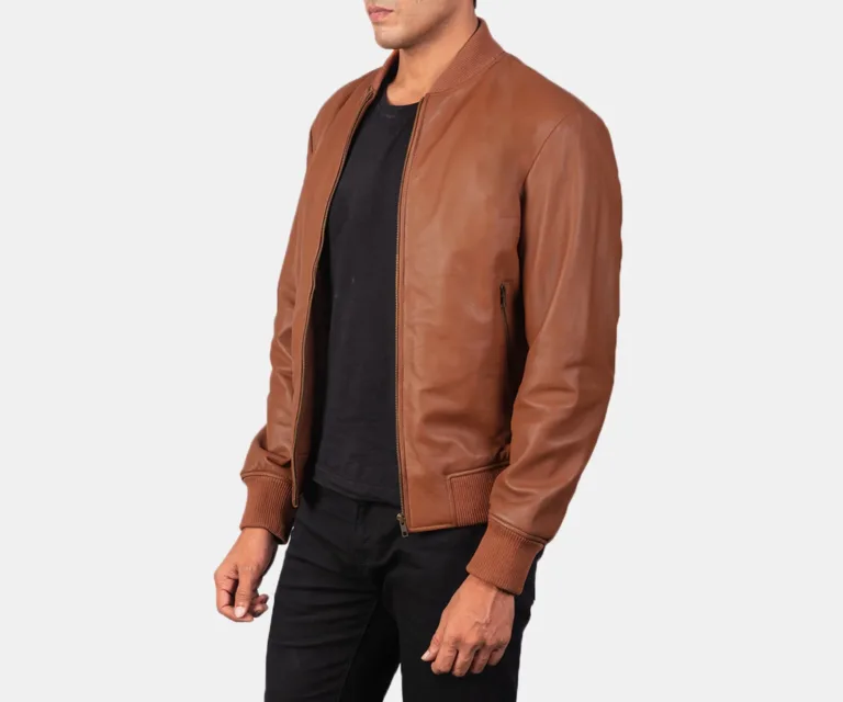 Shane Brown Leather Bomber Jacket — view 2
