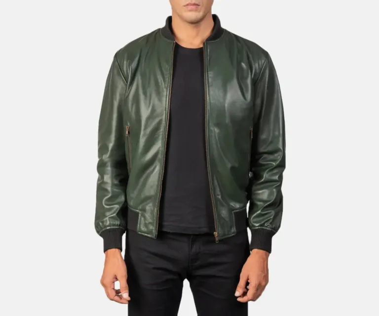Shane Green Leather Bomber Jacket