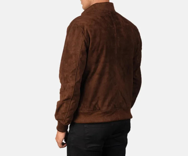 Shane Mocha Suede Bomber Jacket — view 5