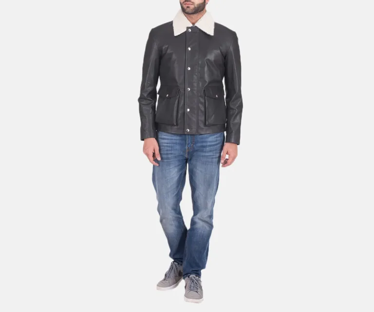 Snow Cole Black Leather Jacket — Rear Back View & Tailored Vent Hemline