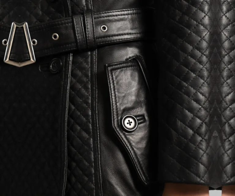 Sweet Susan Black Leather Trench Coat Luxury Women's Outerwear — Full-Length Silhouette & Drape