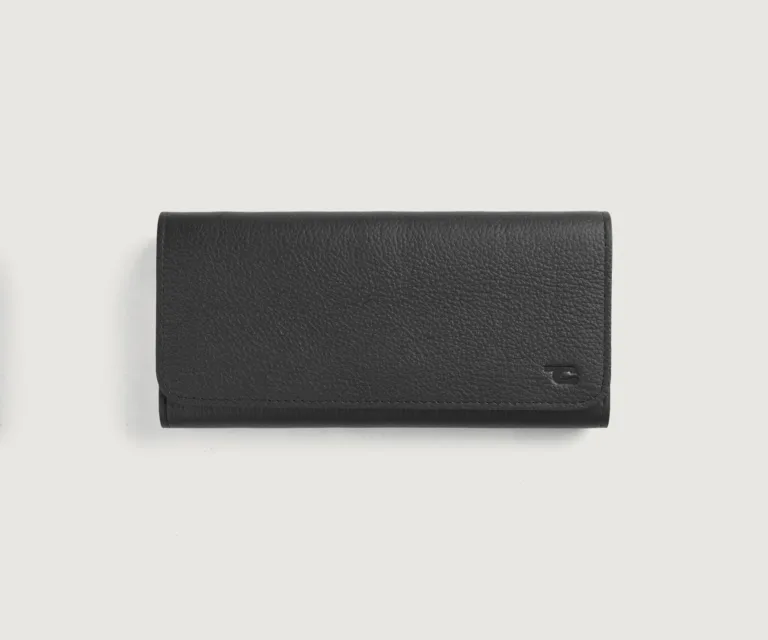 Taylor Black Leather Continental Wallet Luxury Handcrafted Leather Accessory / Gift — Hero Product Display