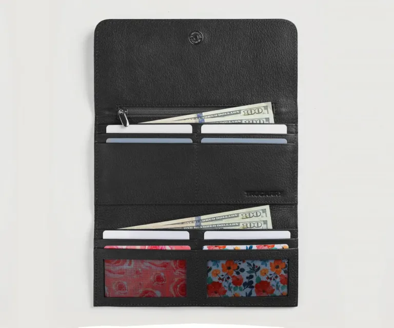 Taylor Black Leather Continental Wallet Luxury Handcrafted Leather Accessory / Gift — Card Capacity & Daily Organization
