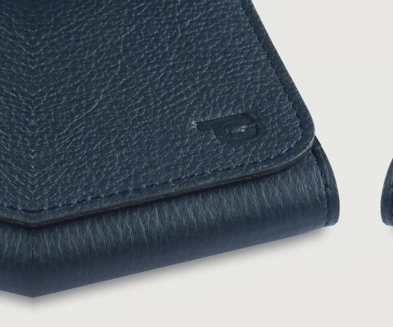 Taylor Blue Leather Continental Wallet Luxury Handcrafted Leather Accessory / Gift — Luxury Gift Box & Signature Packaging Presentation