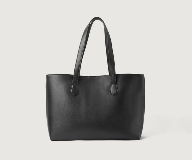 The Bianca Black Leather Tote Bag Luxury Handcrafted Women's Bag — Artisan Hardware & Zipper Craftsmanship
