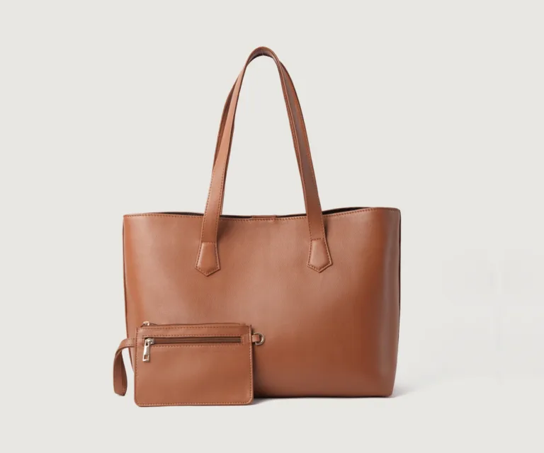 The Bianca Brown Leather Tote Bag Luxury Handcrafted Women's Bag — Front Exterior Hero Presentation