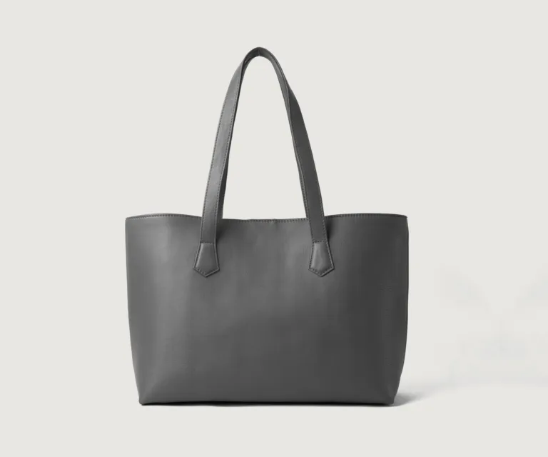 The Bianca Grey Leather Tote Bag Luxury Handcrafted Women's Bag — Artisan Hardware & Zipper Craftsmanship