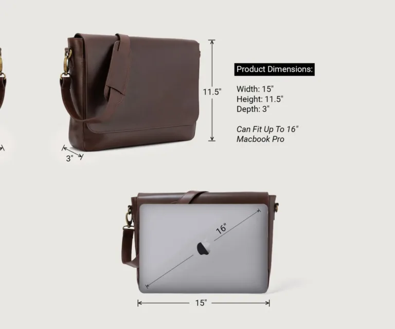 The Carismatico Vintage Brown Leather Messenger Bag Luxury Handcrafted Leather Bag — Spacious Interior & Organization Layout