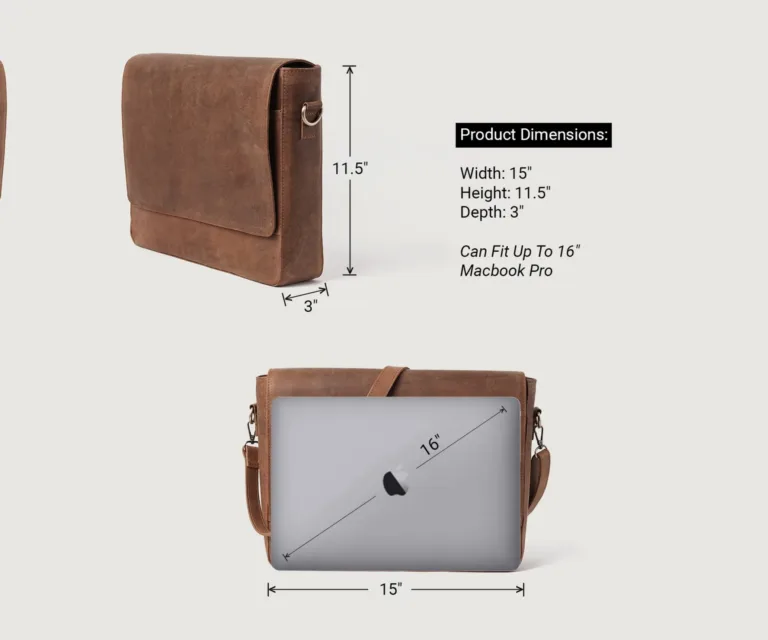 The Carismatico Vintage Tan Brown Leather Messenger Bag Luxury Handcrafted Leather Bag — Spacious Interior & Organization Layout