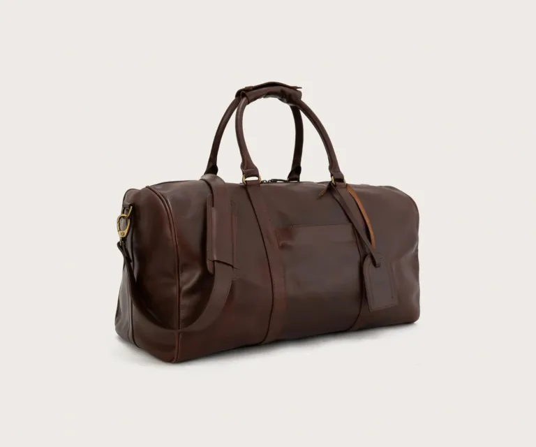 The Darrio Vintage Brown Leather Duffle Bag Luxury Handcrafted Leather Bag — Spacious Interior & Organization Layout