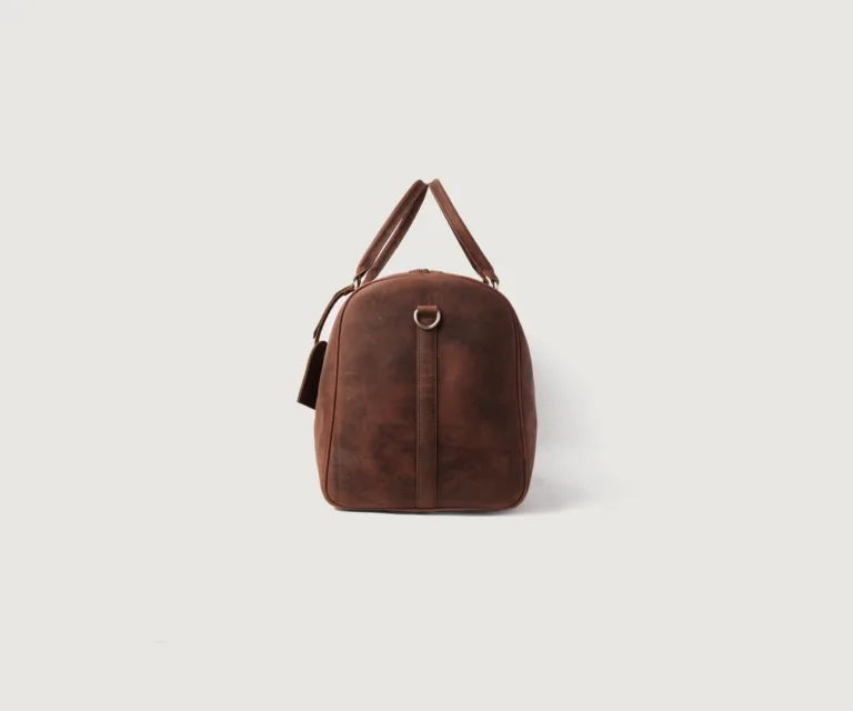 The Darrio Vintage Distressed Brown Leather Duffle Bag Luxury Handcrafted Leather Bag — Spacious Interior & Organization Layout