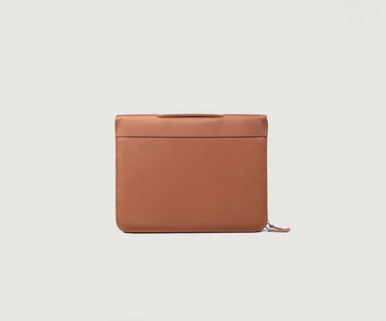 The Eclectic Brown Leather Folio Organizer — Front Hero View