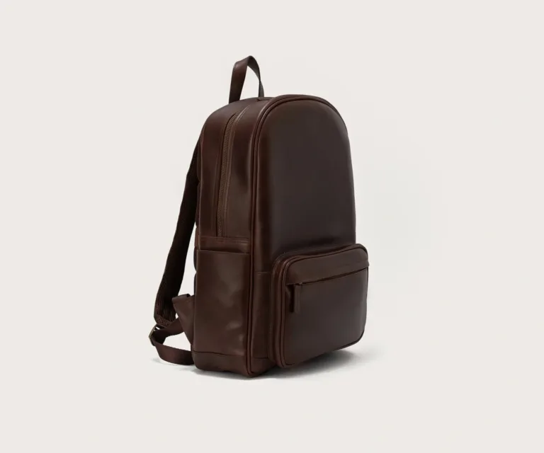 The Philos Vintage Brown Leather Backpack Luxury Handcrafted Leather Bag — Artisan Hardware & Zipper Craftsmanship