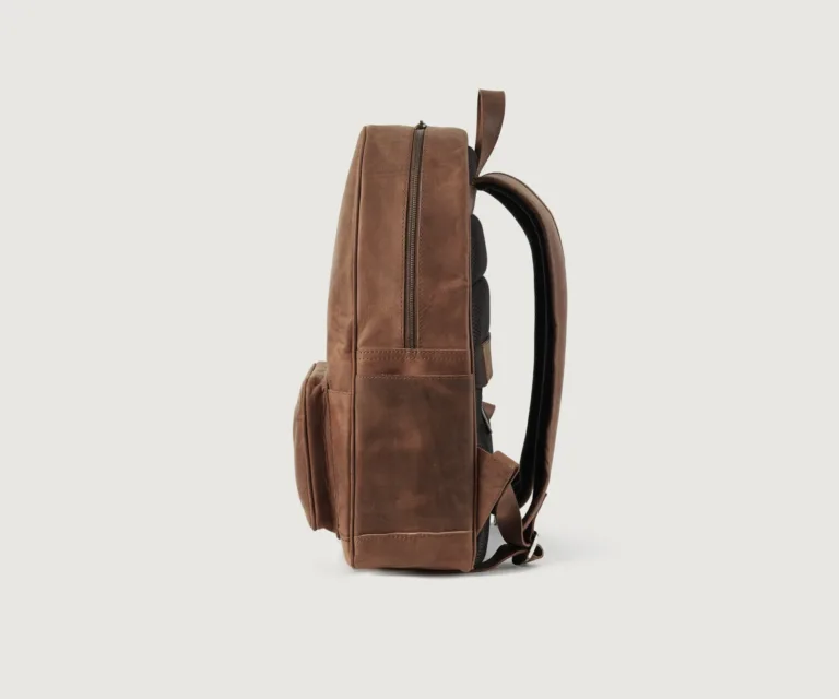 The Philos Vintage Tan Leather Backpack Luxury Handcrafted Leather Bag — Artisan Hardware & Zipper Craftsmanship