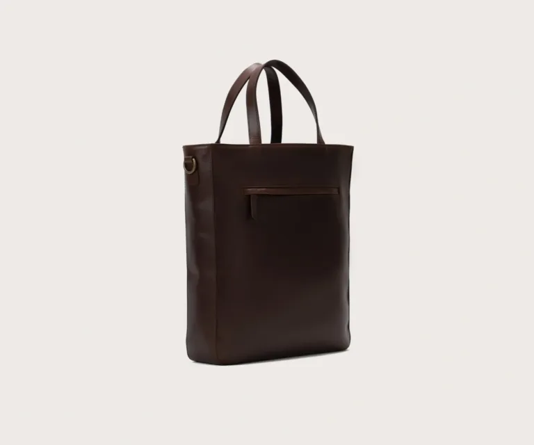 The Poet Vintage Brown Leather Tote Bag Luxury Handcrafted Leather Bag — Artisan Hardware & Zipper Craftsmanship