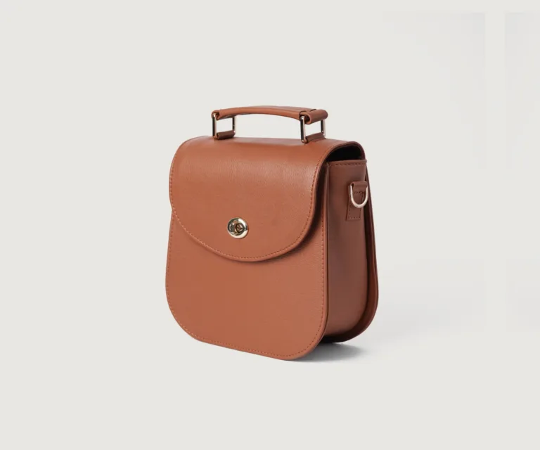 The Sandra Brown Leather Saddle Bag Luxury Handcrafted Women's Bag — Spacious Interior & Organization Layout