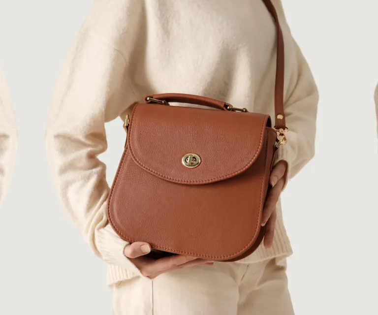 The Sandra Brown Leather Saddle Bag Luxury Handcrafted Women's Bag — Artisan Hardware & Zipper Craftsmanship
