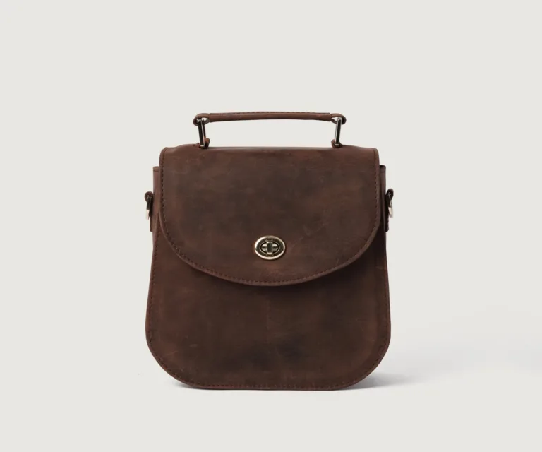 The Sandra Vintage Distressed Brown Leather Saddle Bag Luxury Handcrafted Women's Bag — Spacious Interior & Organization Layout