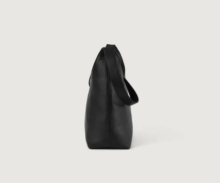 The Stefani Black Leather Hobo Bag Luxury Handcrafted Women's Bag — Artisan Hardware & Zipper Craftsmanship
