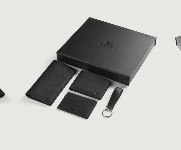 Timeless Taylen Black Leather Gift Set — Front Hero View