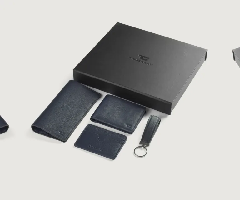 Timeless Taylen Blue Leather Gift Set — Front Hero View