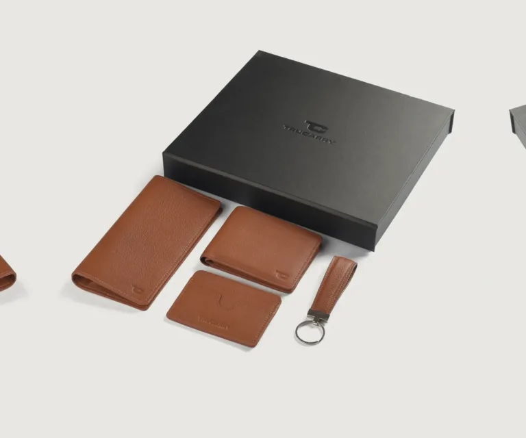 Timeless Taylen Brown Leather Gift Set — Front Hero View