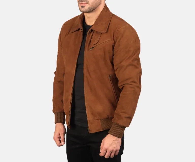 Tomchi Tan Suede Leather Jacket — view 2