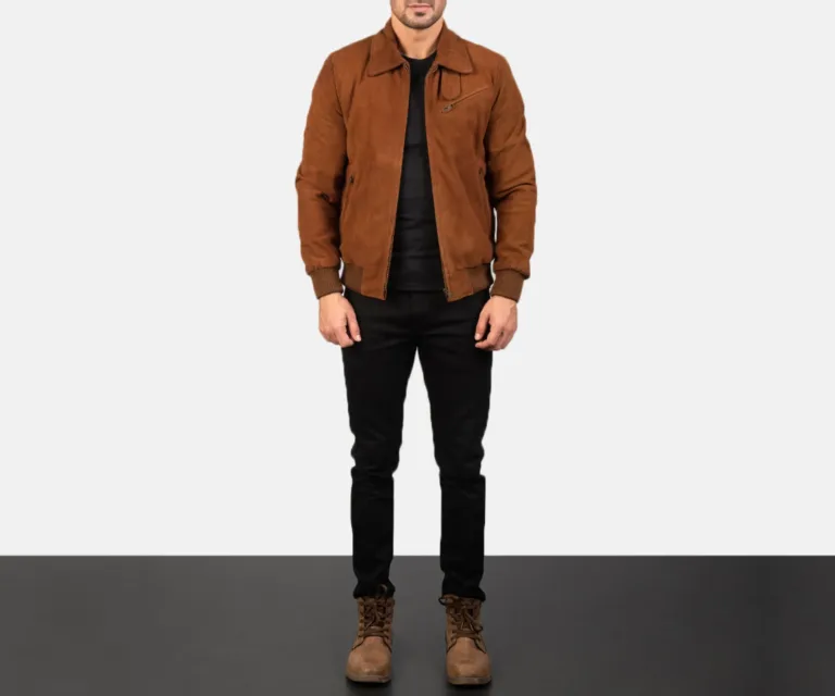 Tomchi Tan Suede Leather Jacket — view 3