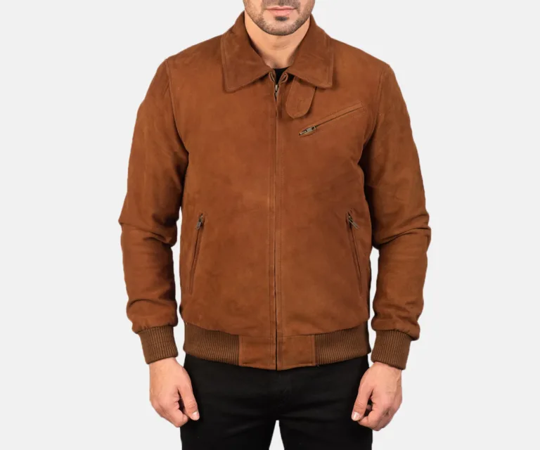 Tomchi Tan Suede Leather Jacket — view 4