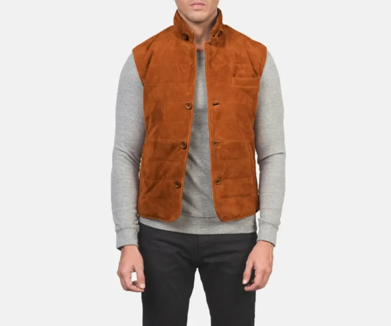 Tony Brown Suede Vest — Front Open Hero Presentation