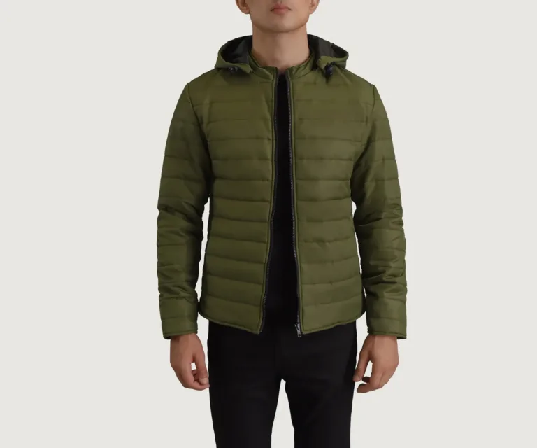 Tyler Green Hooded Puffer Jacket — Front Open Hero Presentation