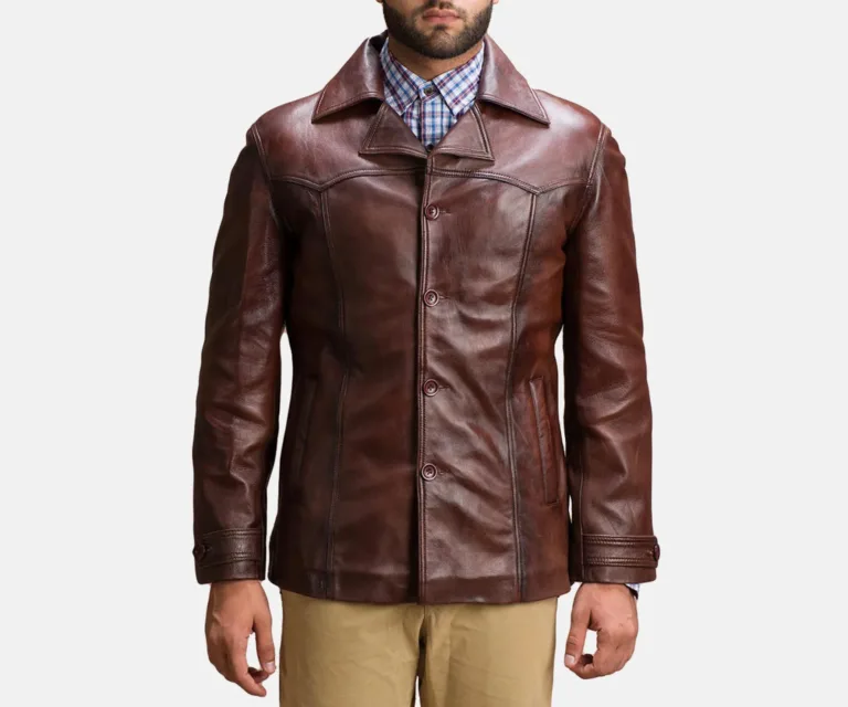 Vincent Alley Brown Leather Jacket