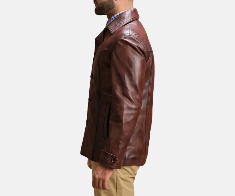 Vincent Alley Brown Leather Jacket — view 3