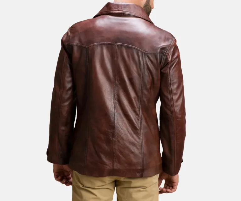 Vincent Alley Brown Leather Jacket — view 4