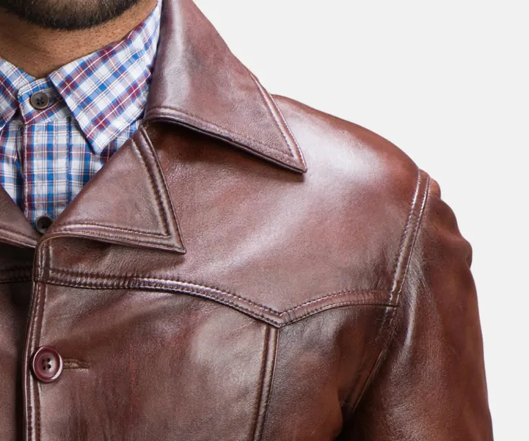 Vincent Alley Brown Leather Jacket — view 5