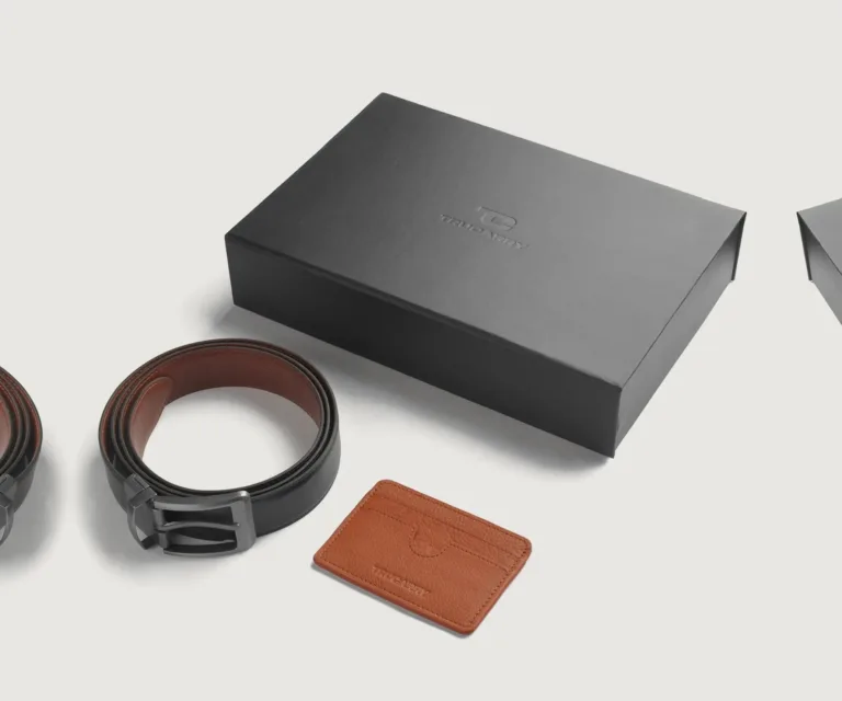 Voltor Brown Leather Gift Set — Front Hero View